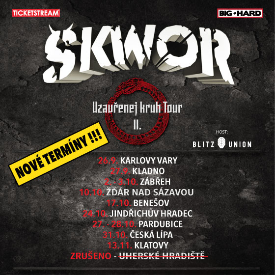 ŠKWOR- Uzavřenej kruh Tour II- koncert Klatovy -Městské kulturní středisko Klatovy, Klatovy