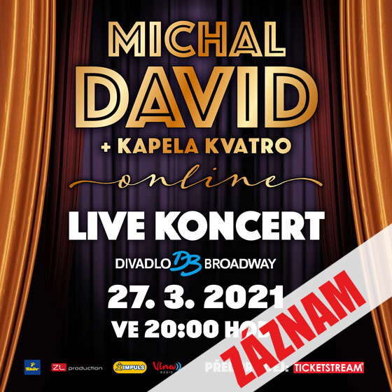 Michal David<br>Online koncert s kapelou Kvatro!<br>Záznam z 27. března 2021