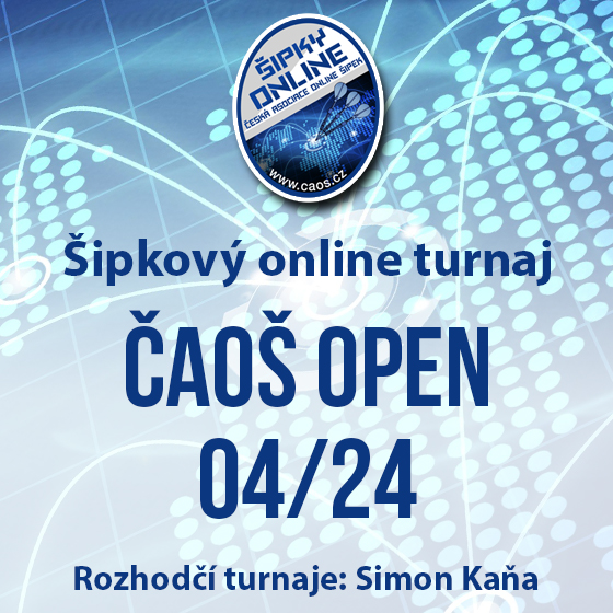 OPEN ČAOŠ 04/24- Česká republika a Slovensko- Šipkový online turnaj -Online Česká republika a Slovensko