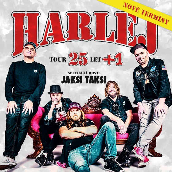 HARLEJ- 25 LET TOUR + HOST: JAKSI TAKSI- koncert HARLEJ v Jihlavě -Letní kino Jihlava, Jihlava