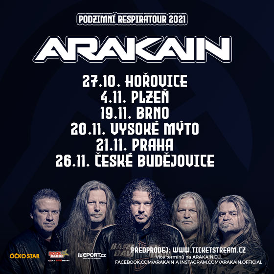 ARAKAIN- RESPIRATOUR 2021- koncert Plzeň -KD Šeříková Plzeň