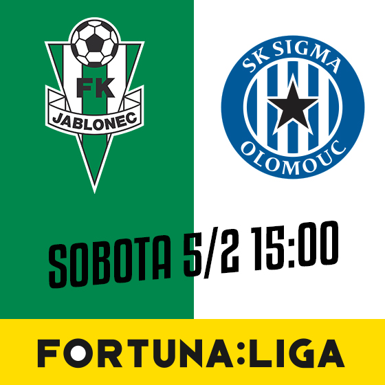 FK Jablonec vs. SK Sigma Olomouc<br>Sezóna 2021/2022<br>Fortuna:Liga