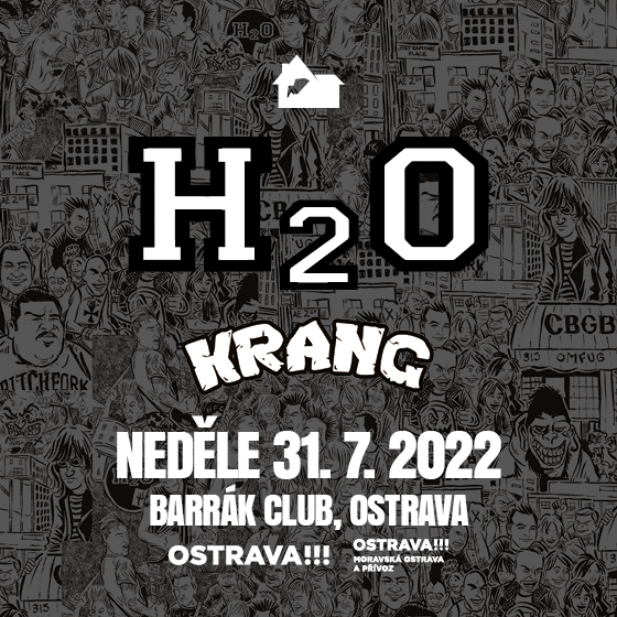 Koncert H2O, KRANG- Ostrava -Barrák Music Club Ostrava