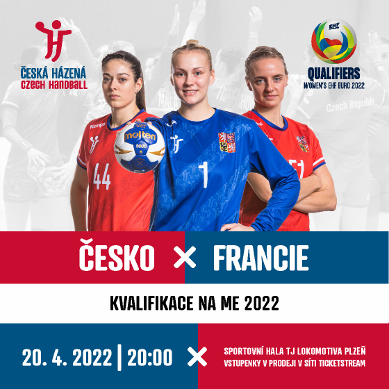Česká republika - Francie<br>Kvalifikace mistrovství Evropy<br>Házená - ženy