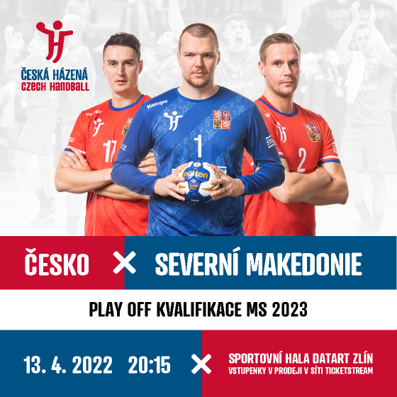 Házená - muži<br>Česká republika - Severní Makedonie<br>Play off kvalifikace MS
