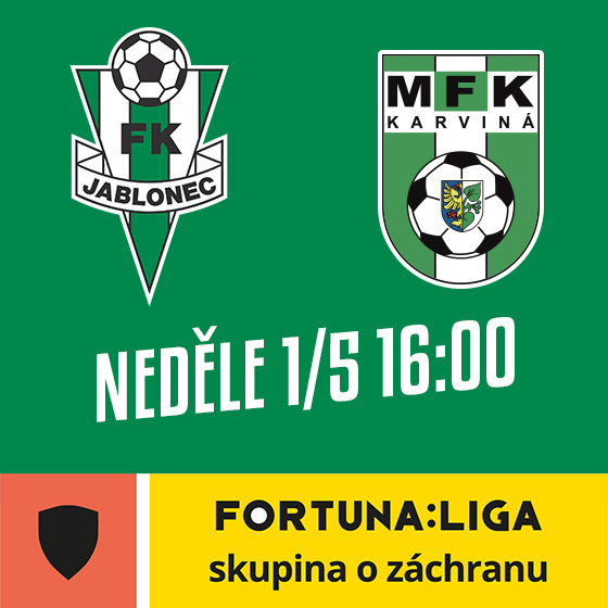 FK Jablonec vs. MFK Karviná<br>Sezóna 2021/2022<br>Fortuna:Liga