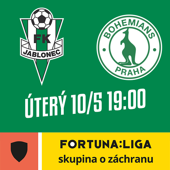 FK Jablonec vs. BOHEMIANS PRAHA 1905<br>SEZÓNA 2021/2022<br>Fortuna:Liga