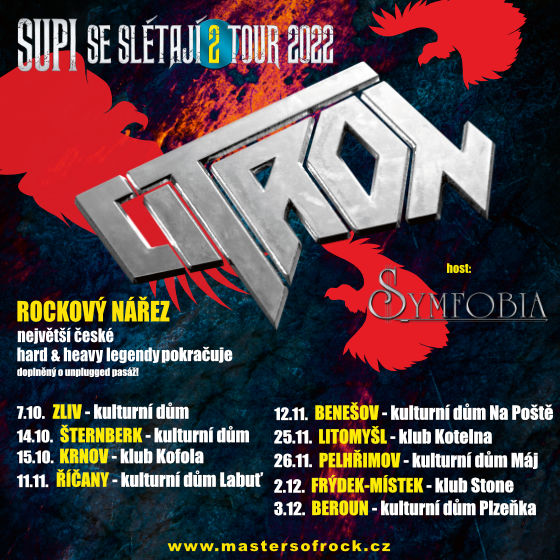 CITRON- koncert v Krnově- turné Supi se slétají 2 + Host: Symfobia -Kofola Music Club Krnov