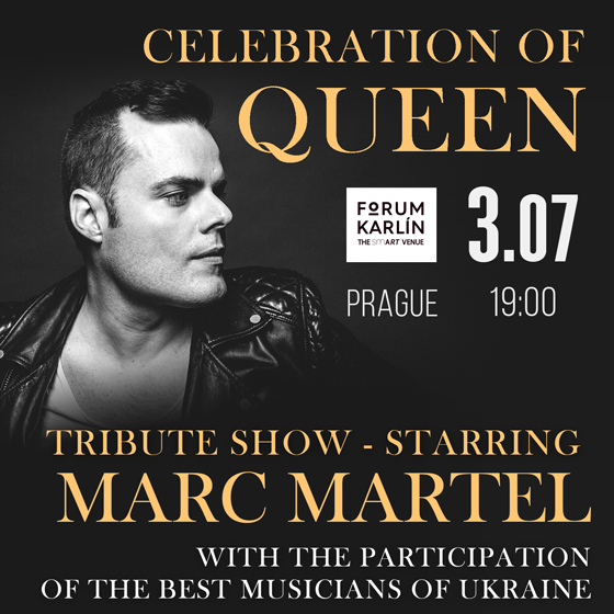 Celebration of Queen<br>Tribute show<br>Starring Marc Martel