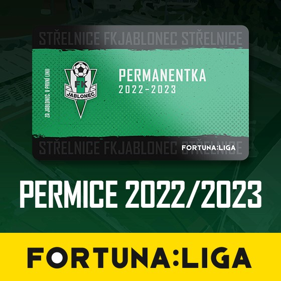 Permanentka FK JABLONEC sezóna 2022/2023- Jablonec nad Nisou -Stadion Střelnice Jablonec nad Nisou
