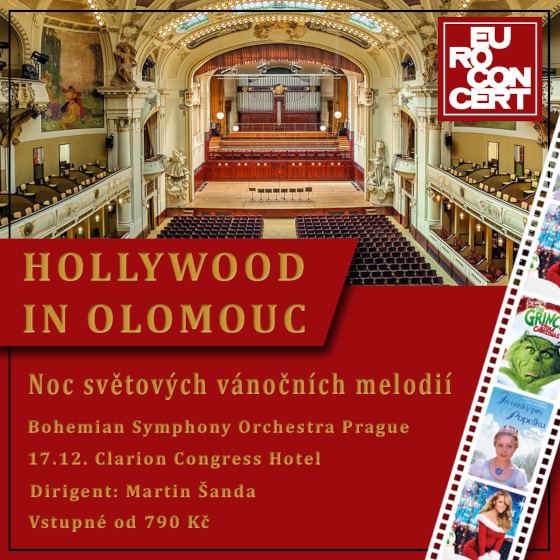 Hollywood in Olomouc<br>Noc světových vánočních melodií