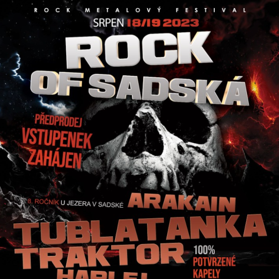 ROCK OF SADSKÁ- festival Sadská- Arakain, Tublatanka, Traktor, Harlej, Krucipüsk a další -Jezero Sadská Sadská