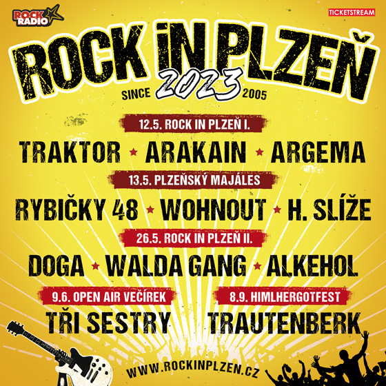ROCK IN PLZEŇ I.- koncert v Plzni- Traktor, Arakain, Argema, Harlej -Plochá dráha Plzeň