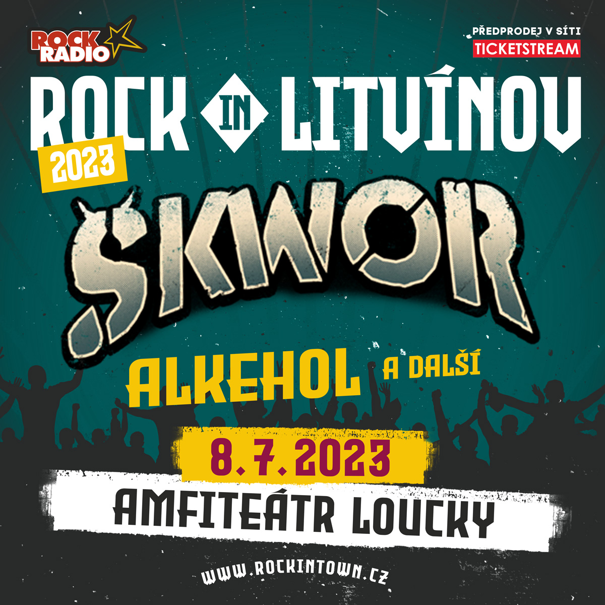 Festival ROCK IN LITVÍNOV 2023- Litvínov- Škwor, Alkehol a další -Loučky - kulturní a sportovní areál Litvínov
