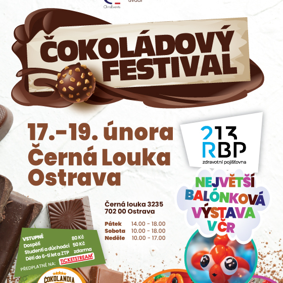ČOKO FEST/NEJVĚTŠÍ BALÓNKOVÁ VÝSTAVA V ČR/www.cokoladovy-festival.cz- Ostrava -Výstaviště Černá Louka Ostrava