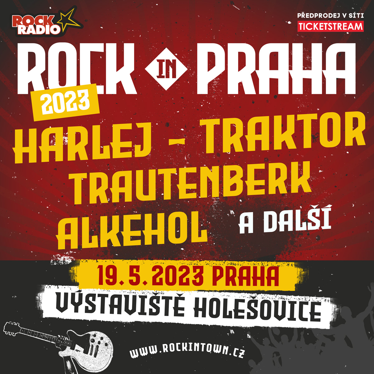 Festival ROCK IN PRAHA 2023- Praha- Harlej, Trautenberk, Traktor, Alkehol a další -Výstaviště Holešovice Praha