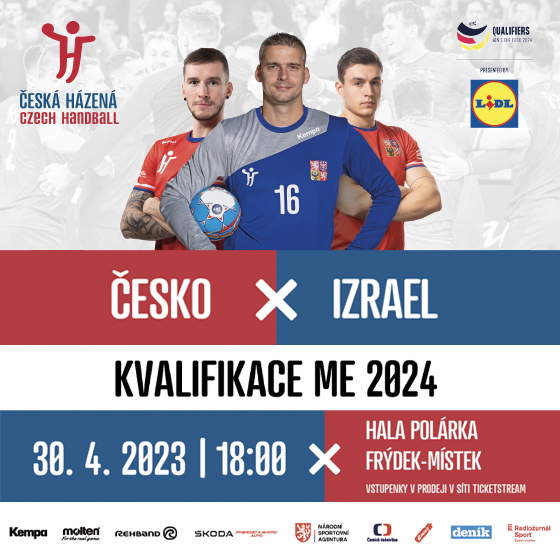 Házená Česko x Izrael- Frýdek-Místek- Kvalifikace EURO 2024 -Hala Polárka Frýdek-Místek