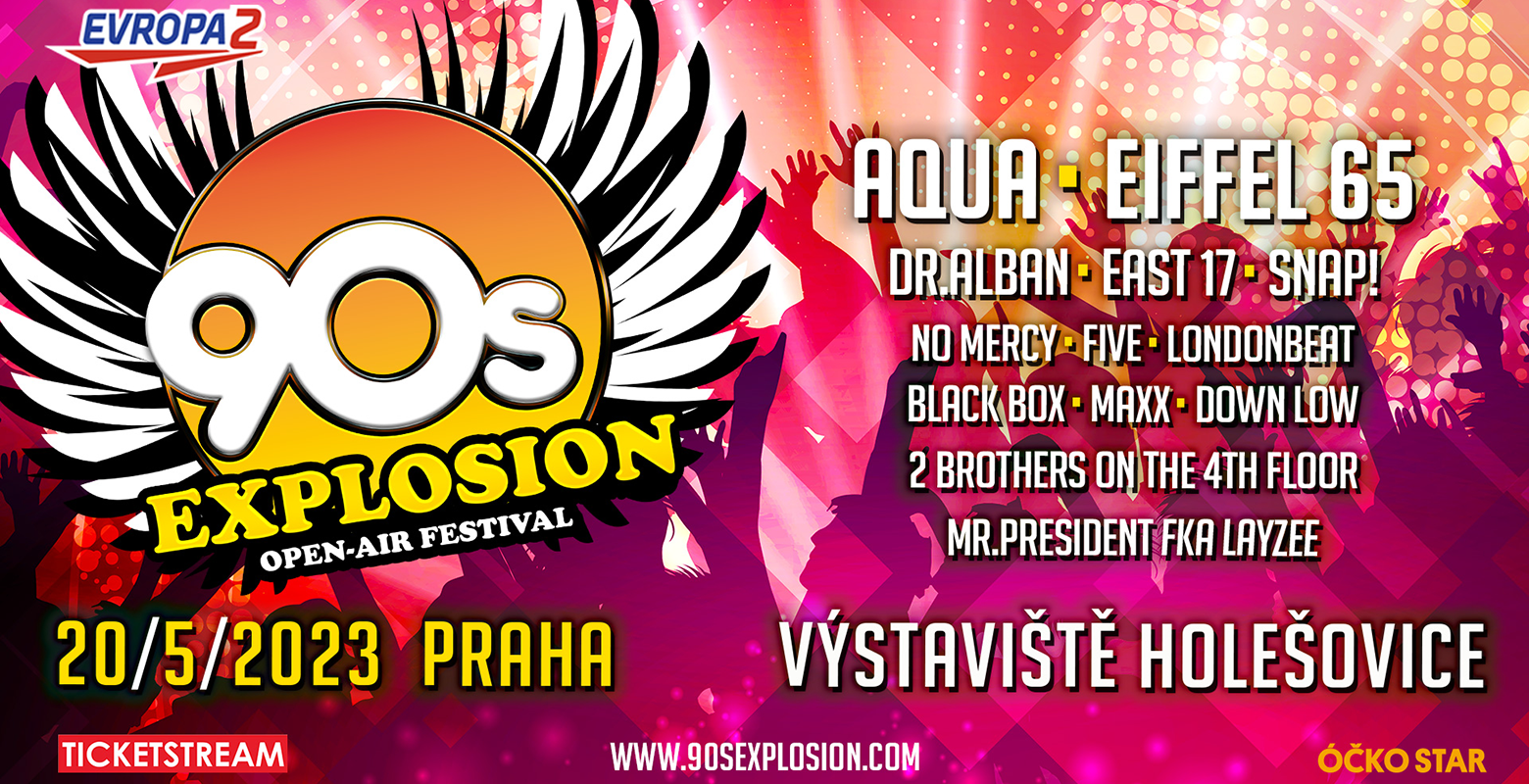 90s Explosion open-air festival Praha 2023, Výstaviště Holešovice, Praha -  Vstupenky | Ticketstream