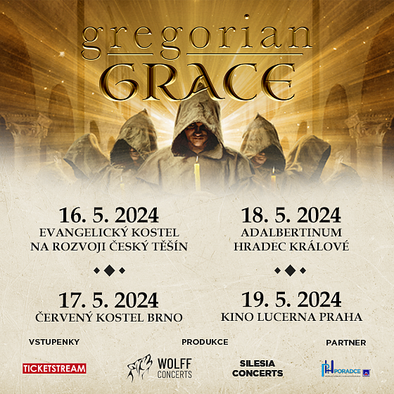 Gregorian Grace, Czech Tour 2024, Cinema Lucerna, Prague Tickets