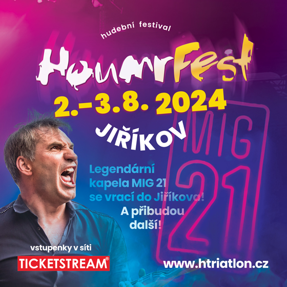 Festival HOUMRFEST- JIŘÍKOV MĚSTO HUDBY- Jiříkov- Mig 21, Wohnout, Visací Zámek, Michal Horák -Areál TJ Spartak Jiříkov