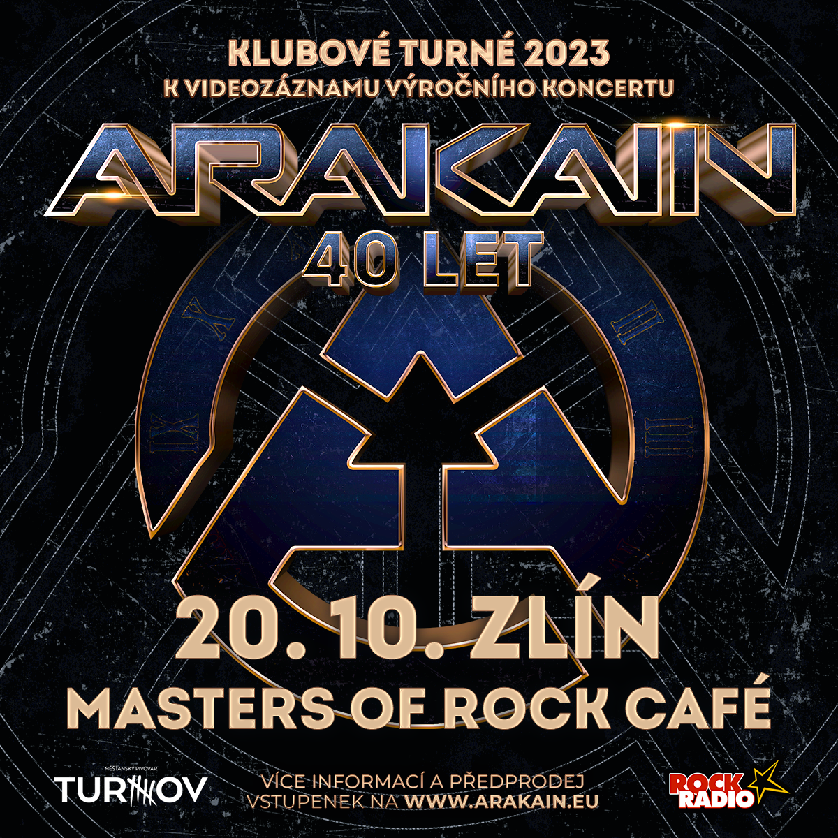ARAKAIN 40 LET/KLUBOVÉ TURNÉ 2023/- Zlín -Masters Of Rock Café Zlín