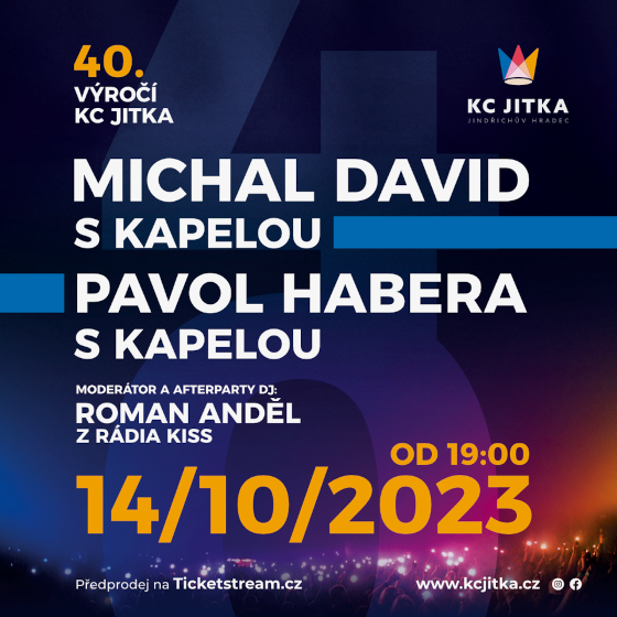 40. výročí KC JITKA<br>Michal David + Pavol Habera s kapelou