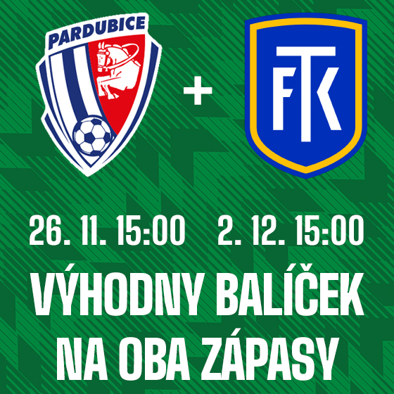Zvýhodněný balíček<br>FK Jablonec vs. FK Pardubice + FK Teplice<br>Sezóna 2023/2024<br>Fortuna:Liga