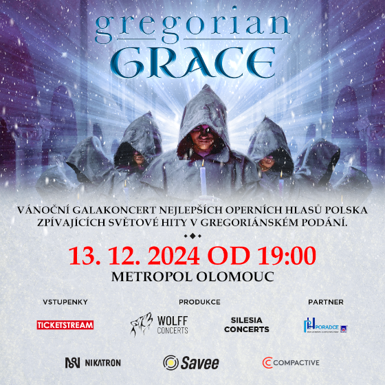 GREGORIAN GRACE/Vánoční galakoncert/- Olomouc -Kino Metropol Olomouc