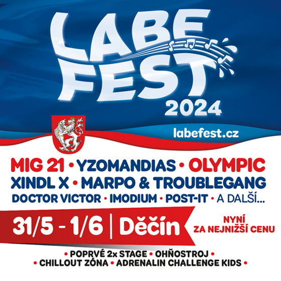 LABEFEST- festival Děčín- Olympic, MIG 21, Yzomandias, Marpo & TroubleGang, Imodium a další -Smetanovo nábřeží  Děčín