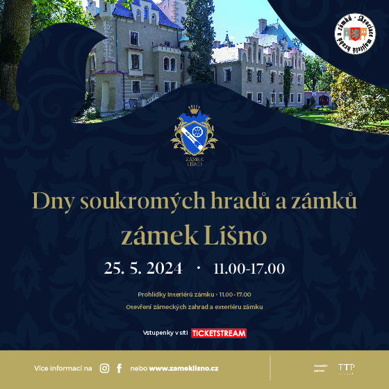 Den otevřených dveří na zámku Líšno<br>V rámci dnů soukromých hradů a zámků
