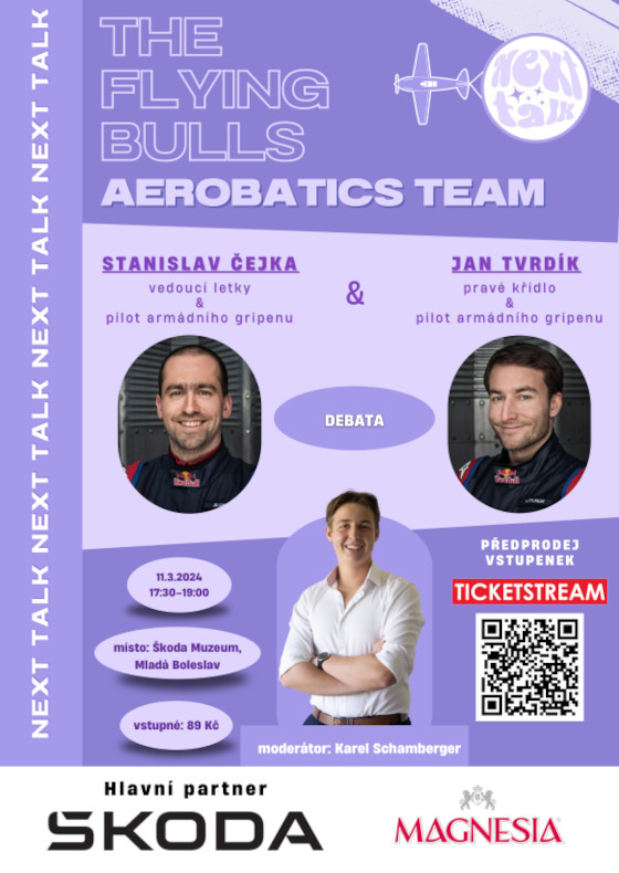 Next Talk s akrobatickými letci<br>The Flying Bulls Aerobatics Team