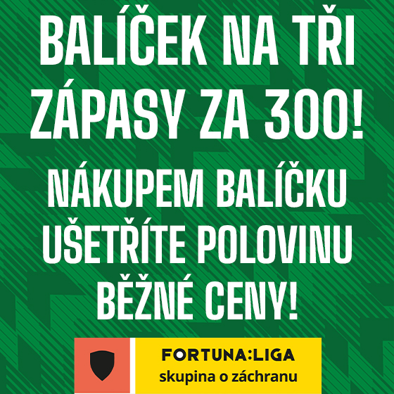 Zvýhodněný balíček<br>FK Jablonec vs. MFK Karviná + FK Pardubice + FC Zlín<br>Sezóna 2023/2024<br>Fortuna:Liga