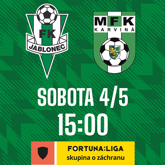 FK Jablonec vs. MFK Karviná<br>Sezóna 2023/2024<br>Fortuna:Liga