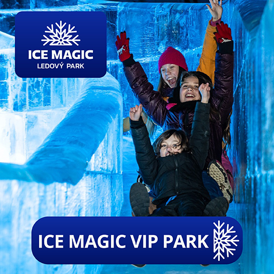 PARK VIP<br>Výstava, snowtubing, bar s drinkem, kdykoliv<br>ICE MAGIC