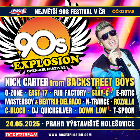 90s Explosion open-air festival Praha<br>Největší 90s festival v ČR