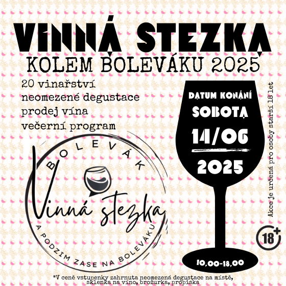 Vinná stezka kolem Boleváku červen 2025<br>9. ročník