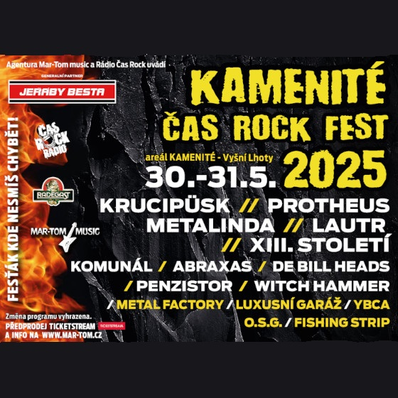 Kamenité Čas Rock Fest 2025<br>Festival, kde nesmíš chybět!