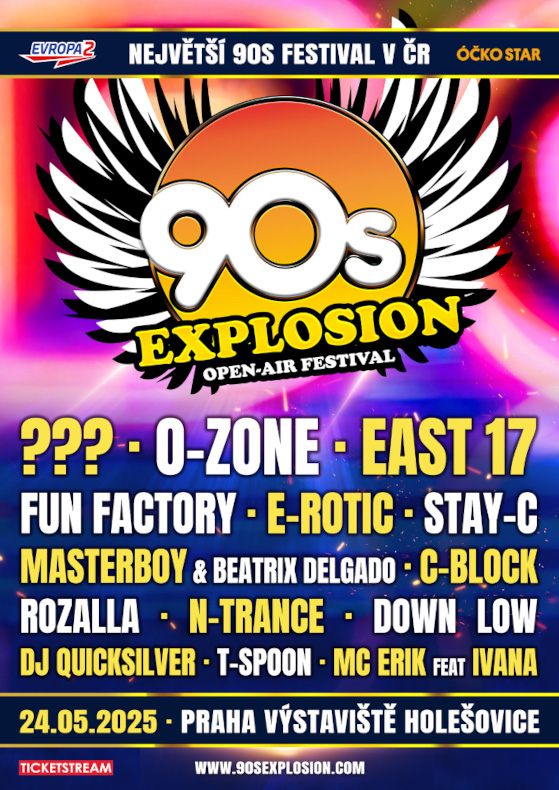 90s Explosion open-air festival Praha 2025