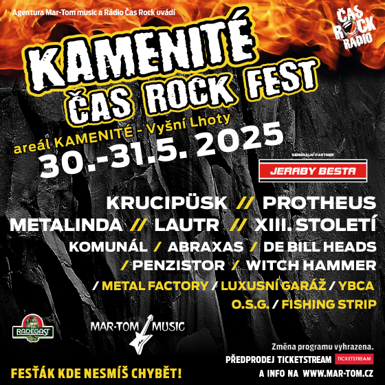 Kamenité Čas Rock Fest 2025<br>Festival, kde nesmíš chybět!