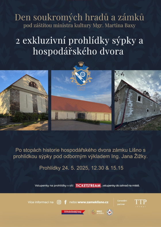 Prohlídka sýpky a hospodářských budov zámku Líšno