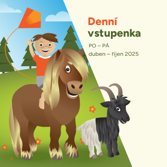 Jednodenní vstup Farmapark<br>(všední dny mimo prázdniny)<br>Květen – Říjen 2025