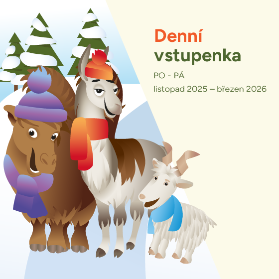 Jednodenní vstup Farmapark<br>všední dny<br>Listopad 2025 – Březen 2026