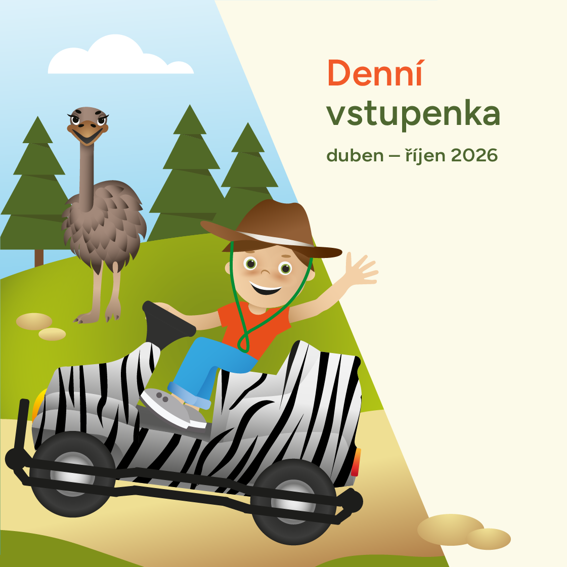 Jednodenní vstup Farmapark<br>víkend, státní svátky, letní prázdniny<br>Duben 2026 – Říjen 2026 LÉTO