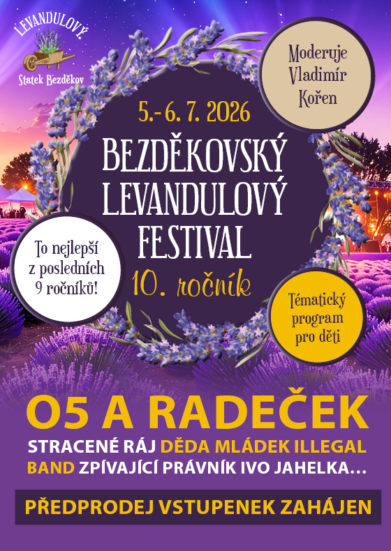 Levandulový festival 2026 Bezděkov