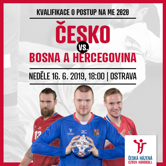 ČR - Bosna a Hercegovina<BR>Kvalifikace mistrovství Evropy<BR>Házená - muži