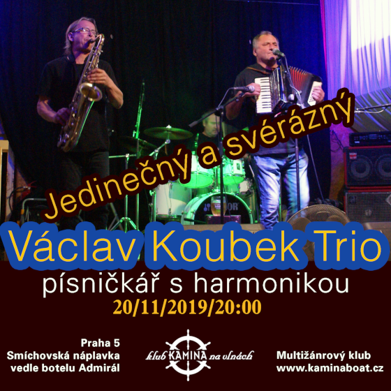 Václav Koubek Trio<br>Jedinečný písničkář s harmonikou