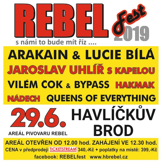 REBELfest 2019<br>Arakain & Lucie Bílá<br>Jaroslav Uhlíř