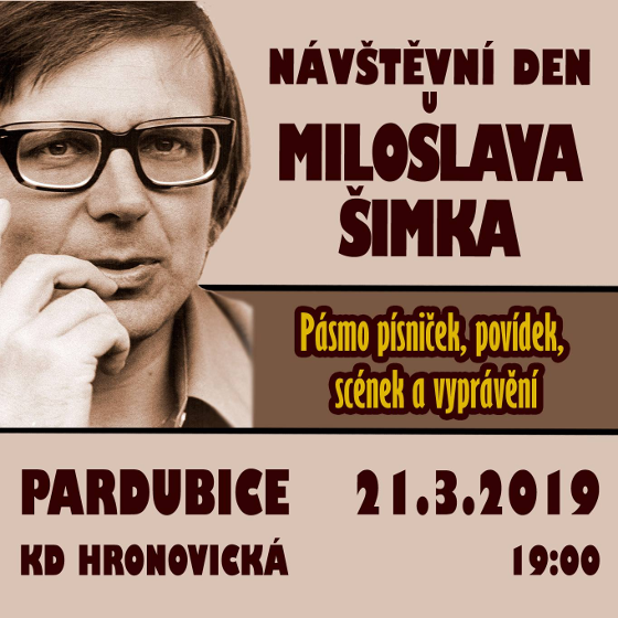 Návštěvní den u Miloslava Šimka<br>Pásmo písniček, scének a vyprávění