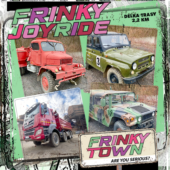 Frinky Joyride<br>REZERVACE JÍZD<br>Frinky Town