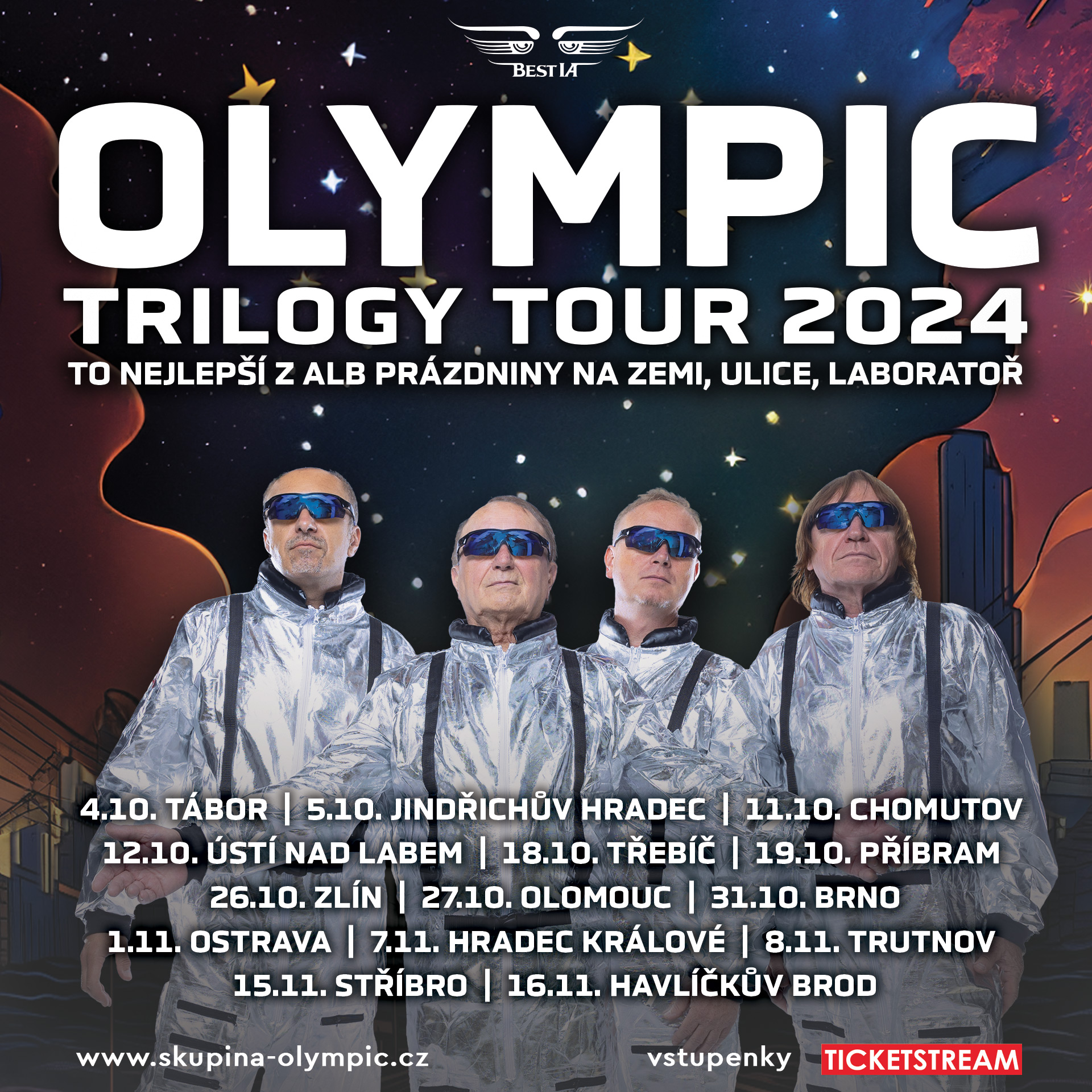 OLYMPIC- koncert Tábor- TRILOGY TOUR 2024 -Congress & Wellness Hotel Palcát Tábor